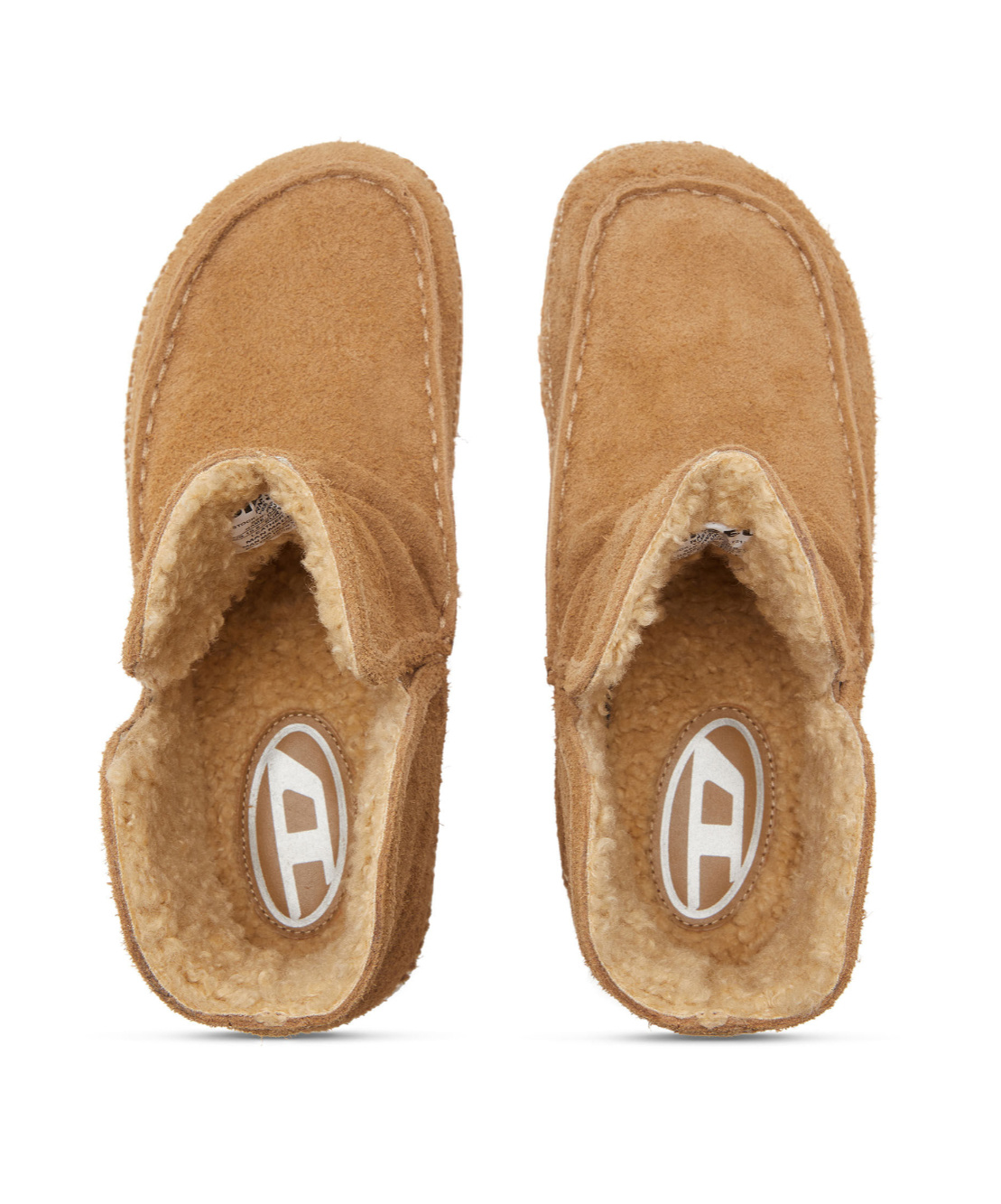 Diesel Suede Boots With Rubber Sole And Stitching In Multi