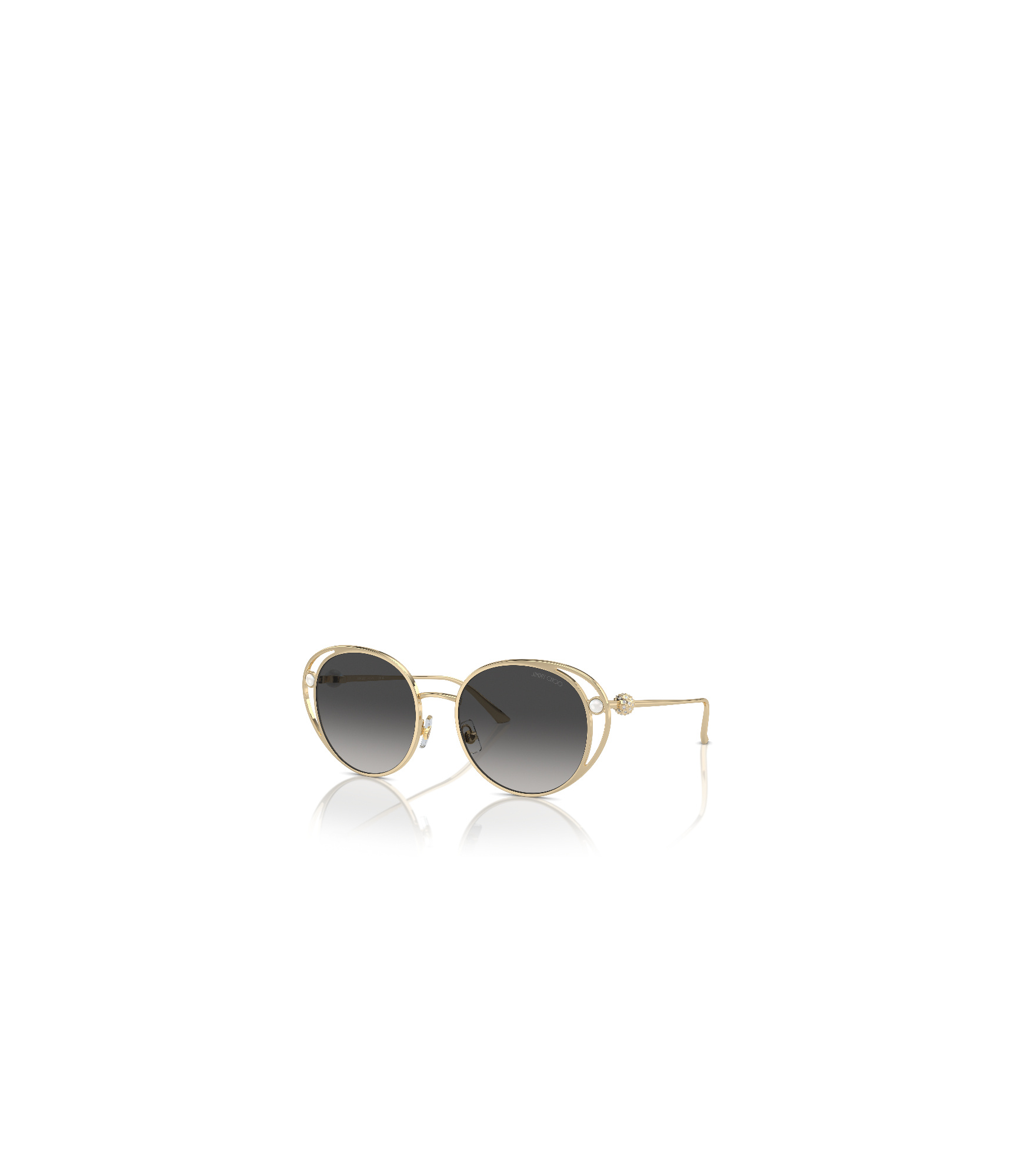 Jimmy Choo Eyewear Round Frame Sunglasses In Black