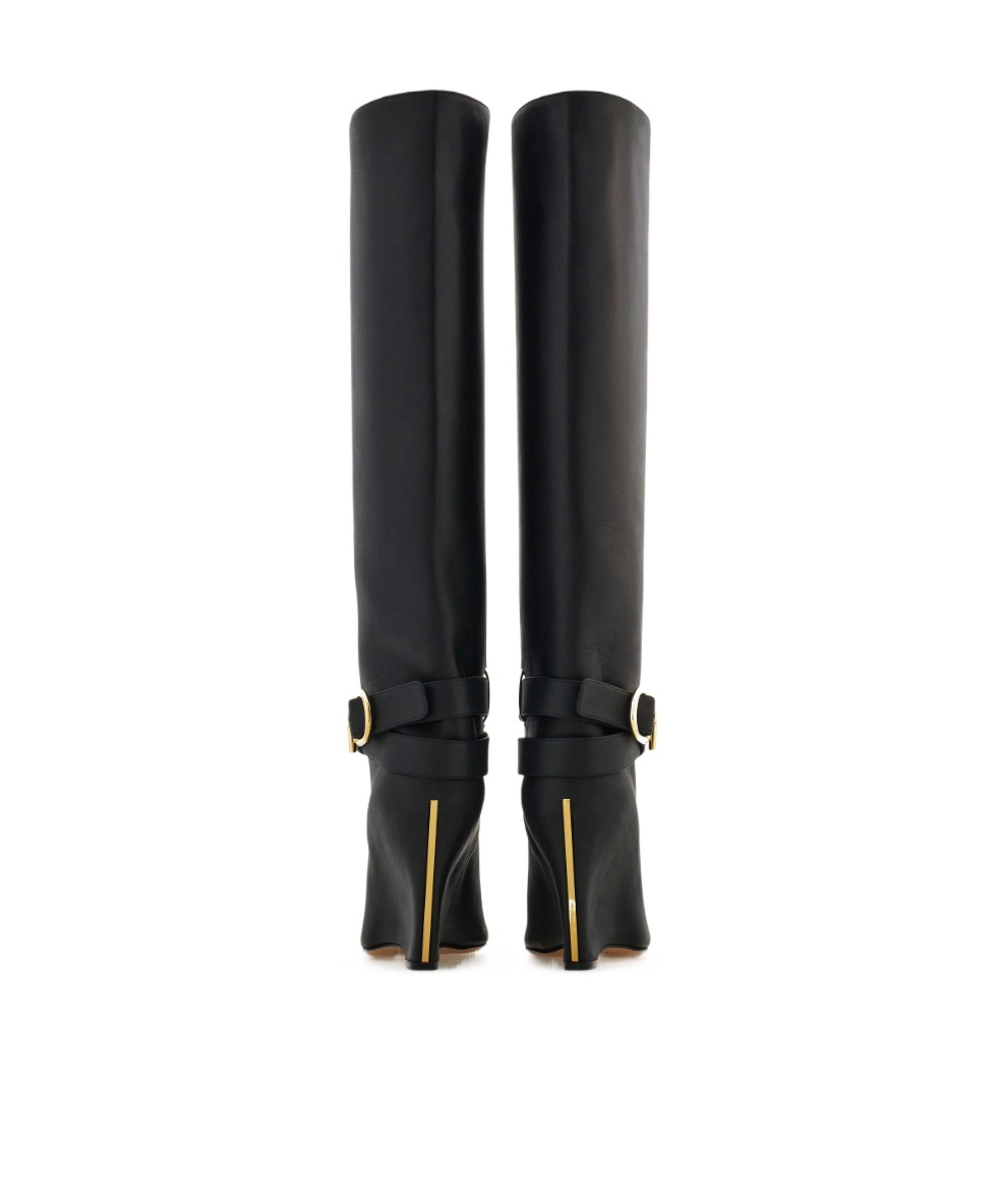 Ferragamo Knee High Boot With Wedge Heel In Multi