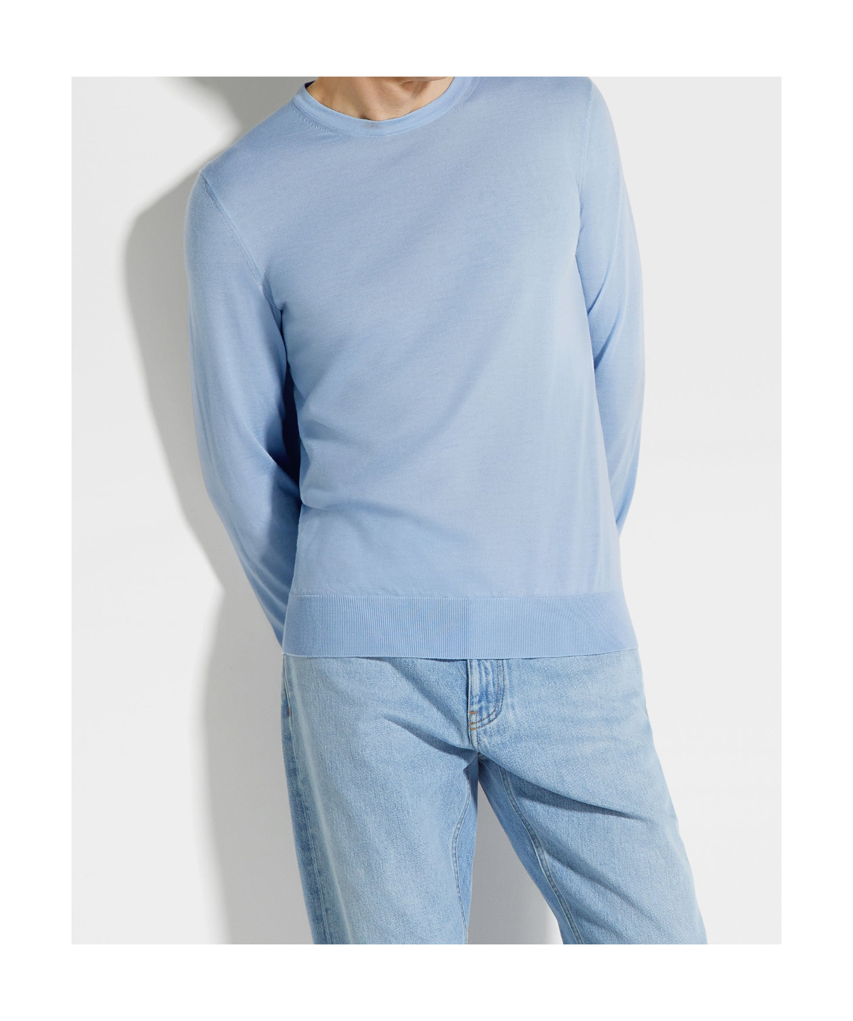 Zegna Oasi Cashmere Jumper In Blue