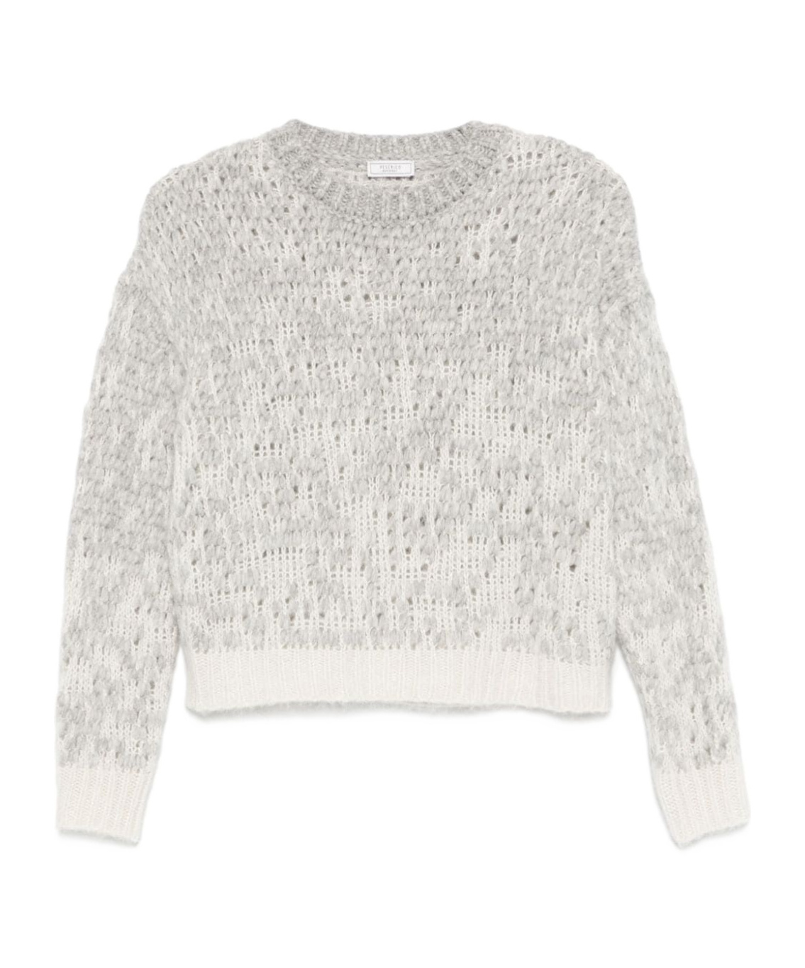Peserico Patterned-jacquard Lurex-detail Sweater In White