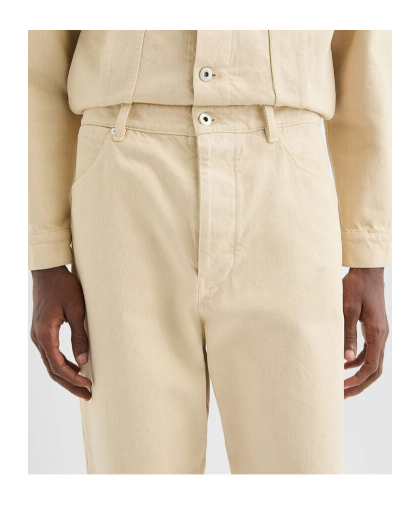 Jil Sander Logo-patch Jeans In Neutral