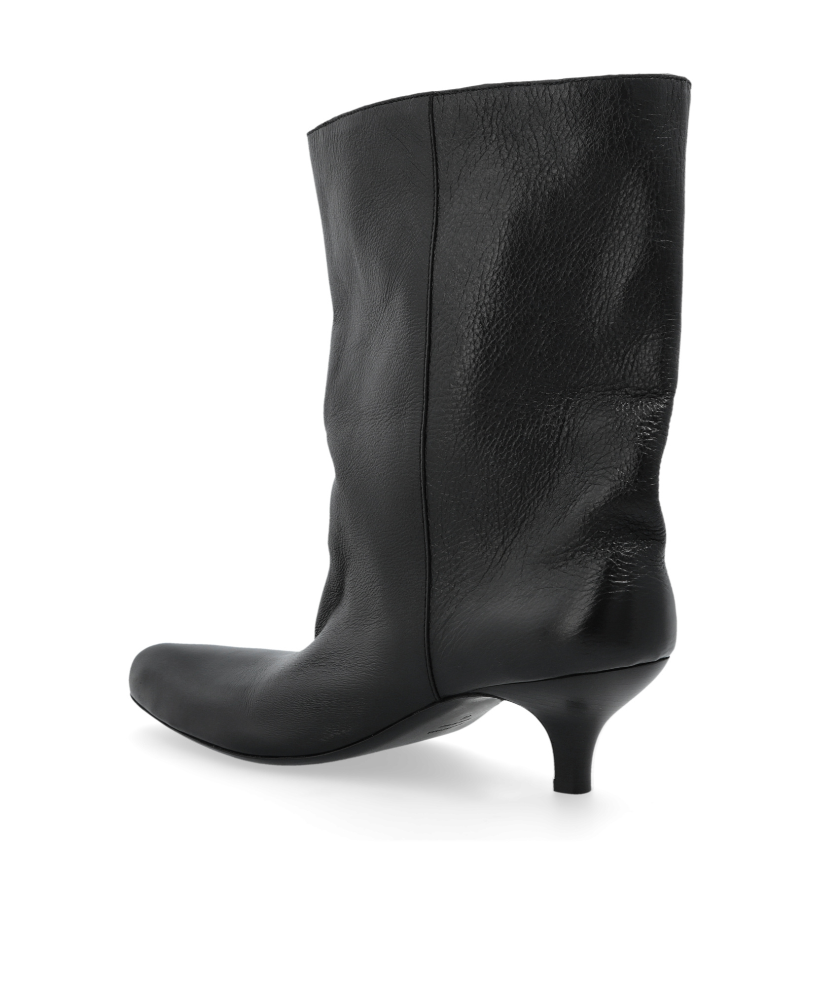Balenciaga Round-headed Short Boots In Black