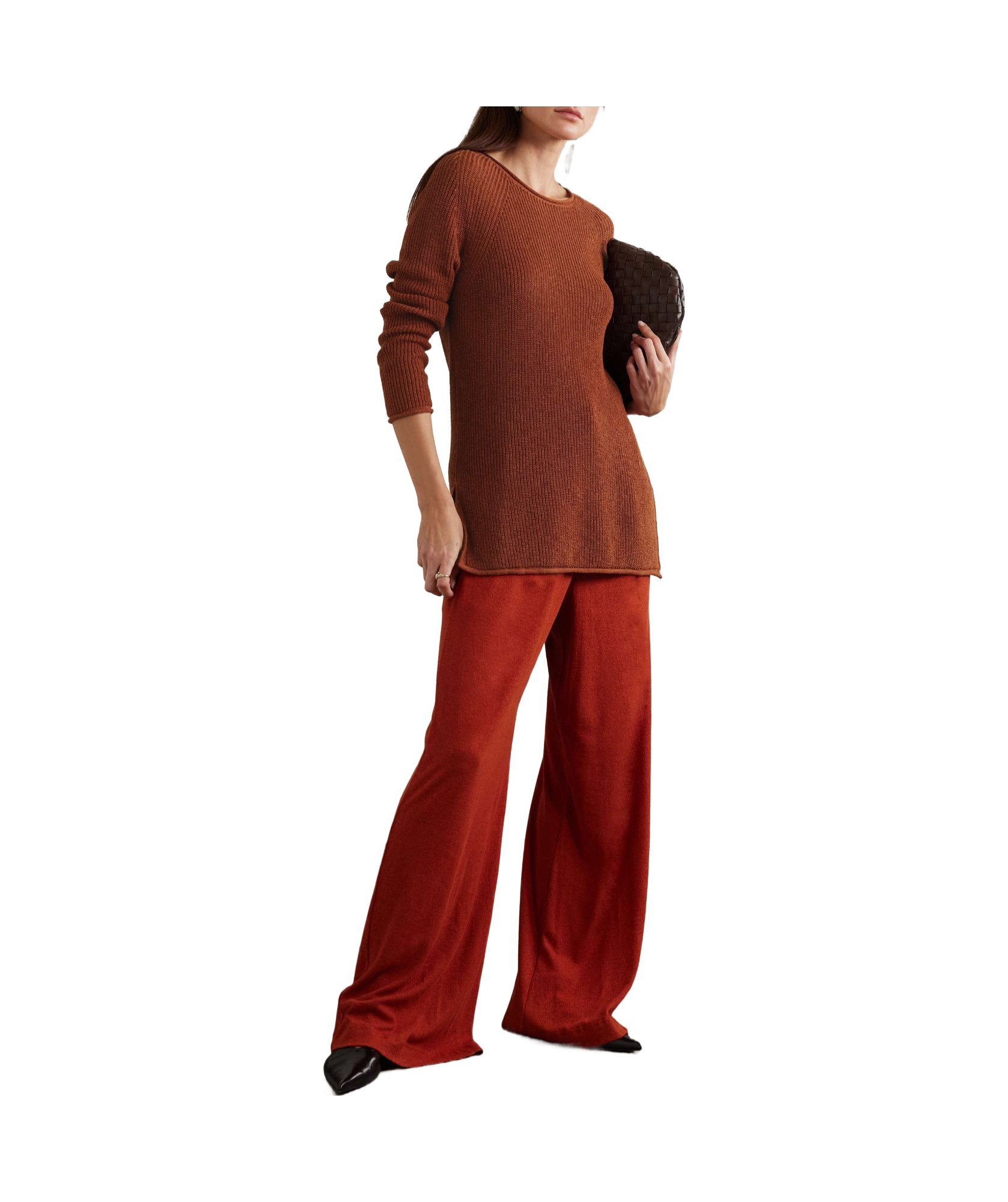 Max Mara Long-sleeved Sweater In Brown
