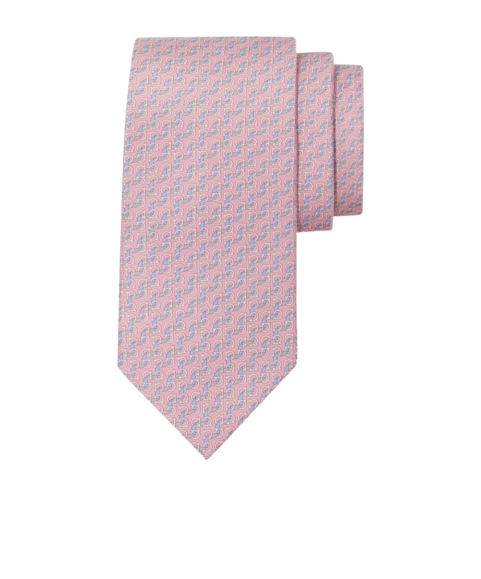 Ferragamo String Printed Tie In Pink