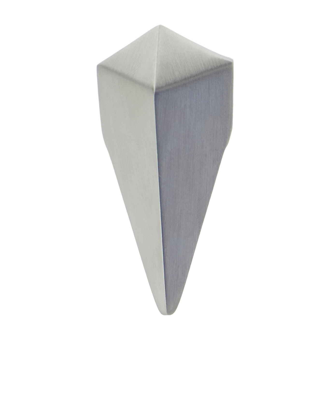 Rick Owens Geometric Pyramid Ring In Gray