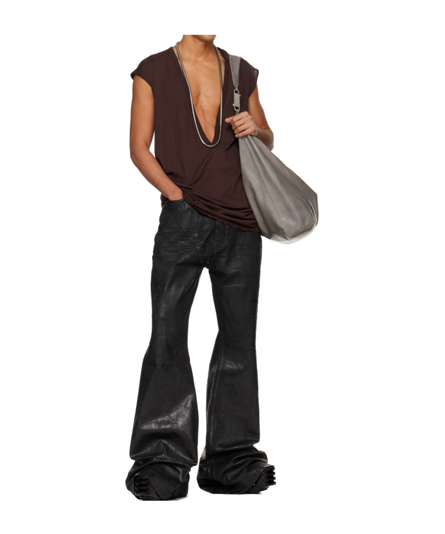 Rick Owens Drkshdw Burgundy Concordians Dylan T-shirt In Brown