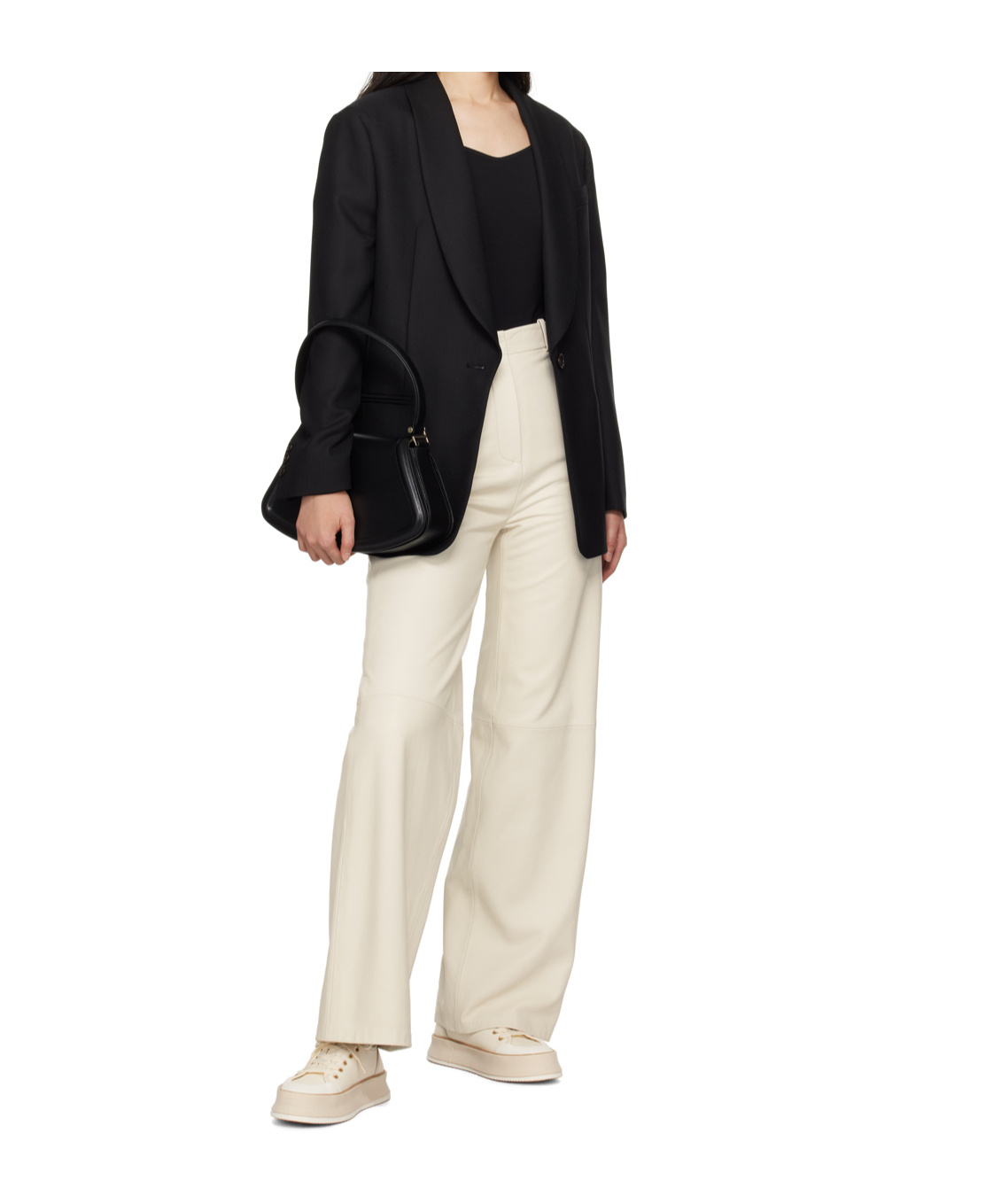 Hugo Boss Off-white Regular-fit Trousers