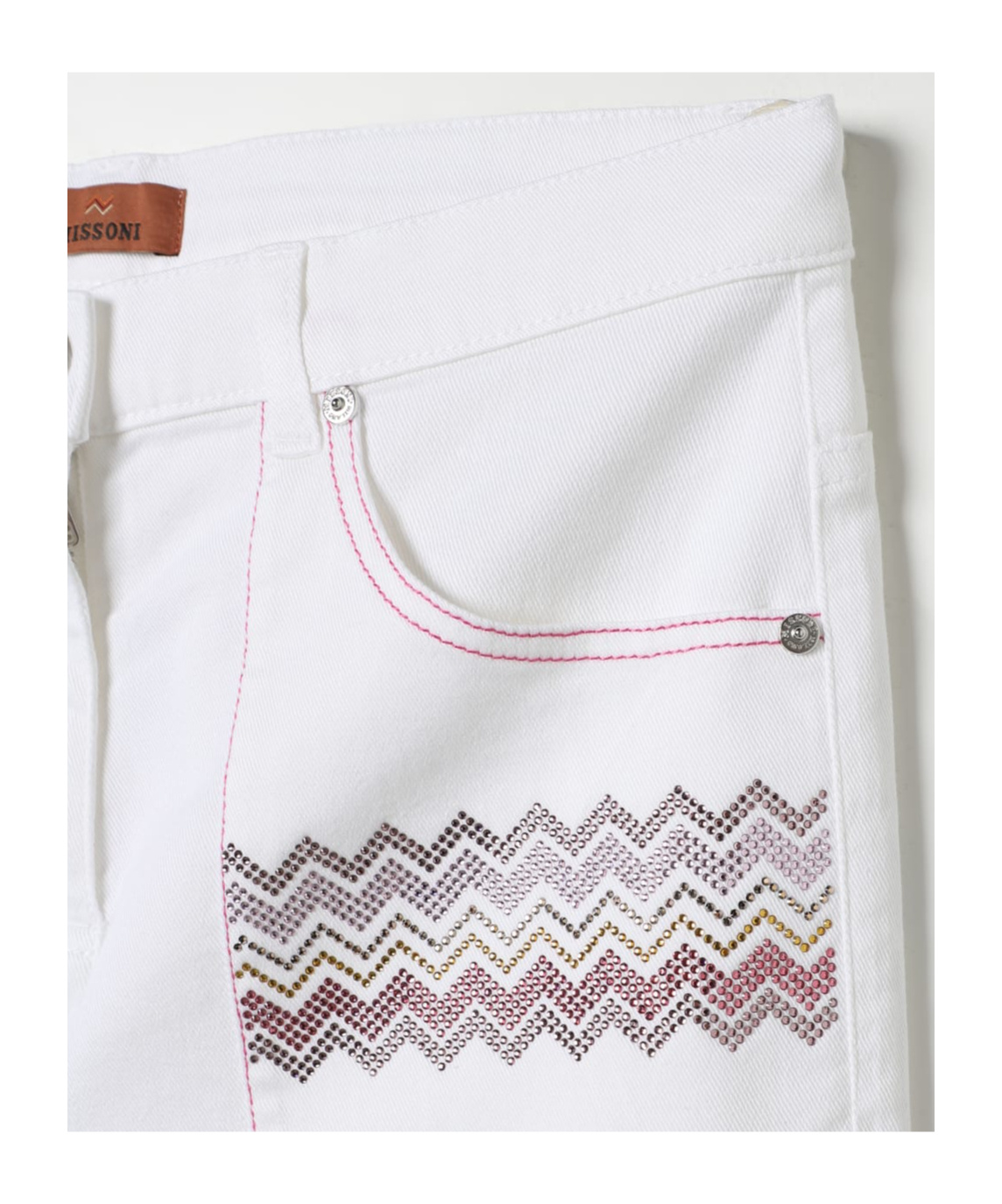 Missoni Belt-loop Casual Pants In White