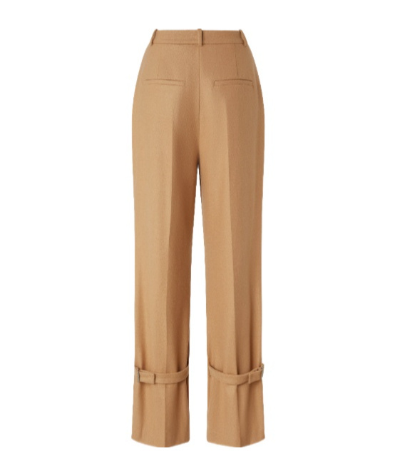 Pinko Wide-leg Trousers With Straps In Brown