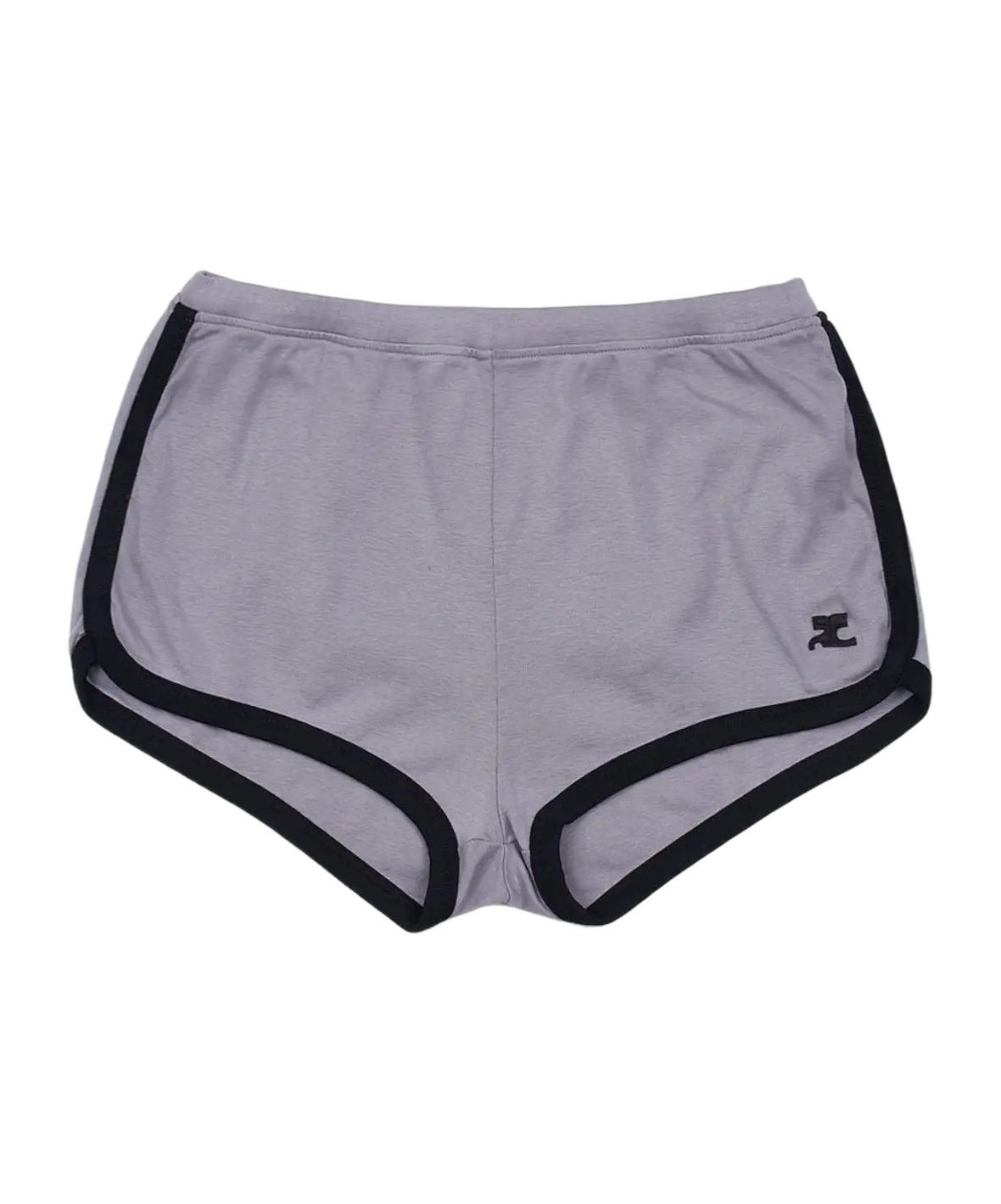 Courrèges Contrast Mini Shorts In Gray