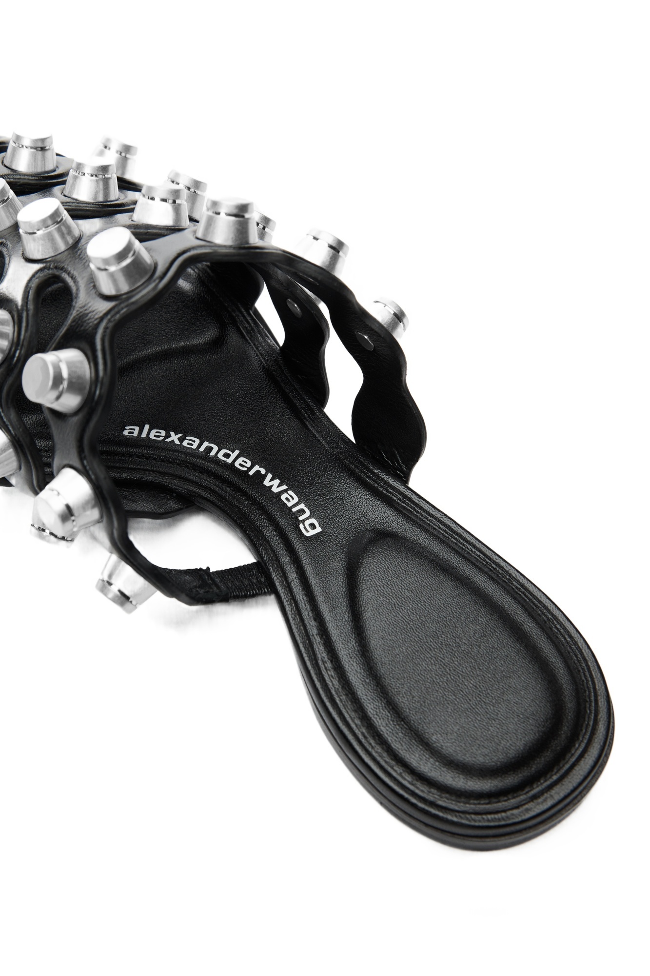 Shop Alexander Wang Rexa Cage Slides In Black