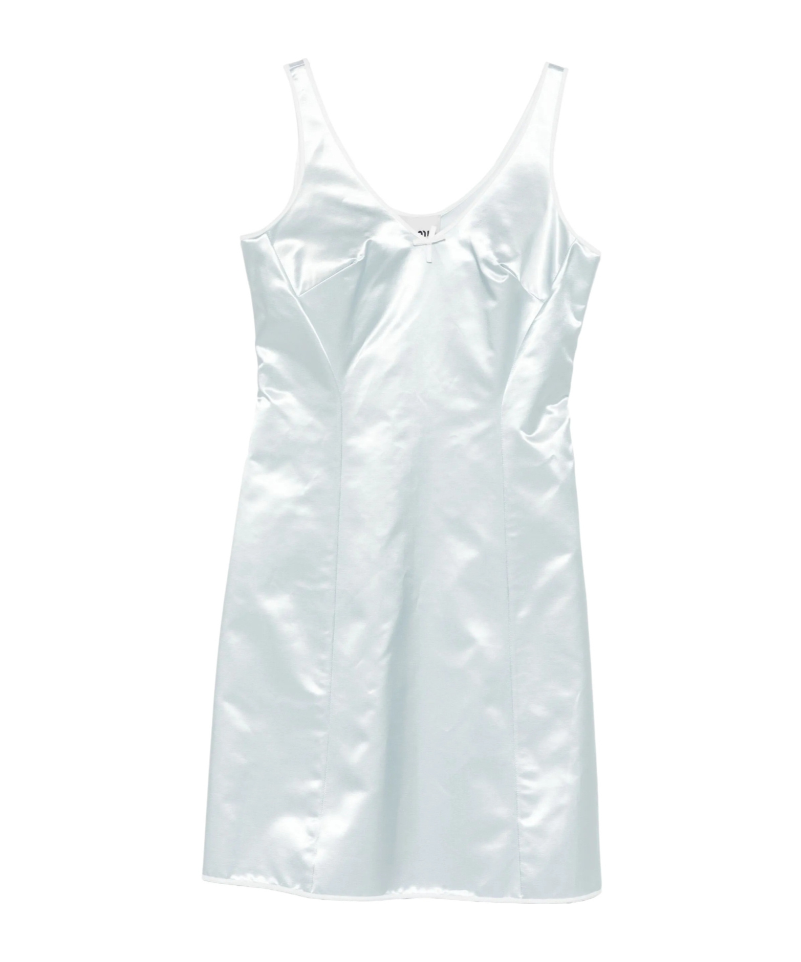 Miu Miu Sleeveless Mini Dress In White