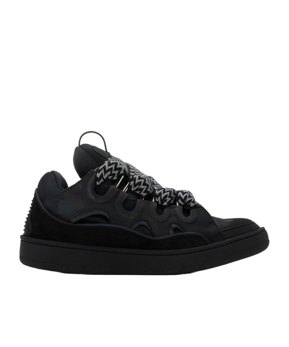 Lanvin Lace-up Low-cut Casual Sneakers In Black
