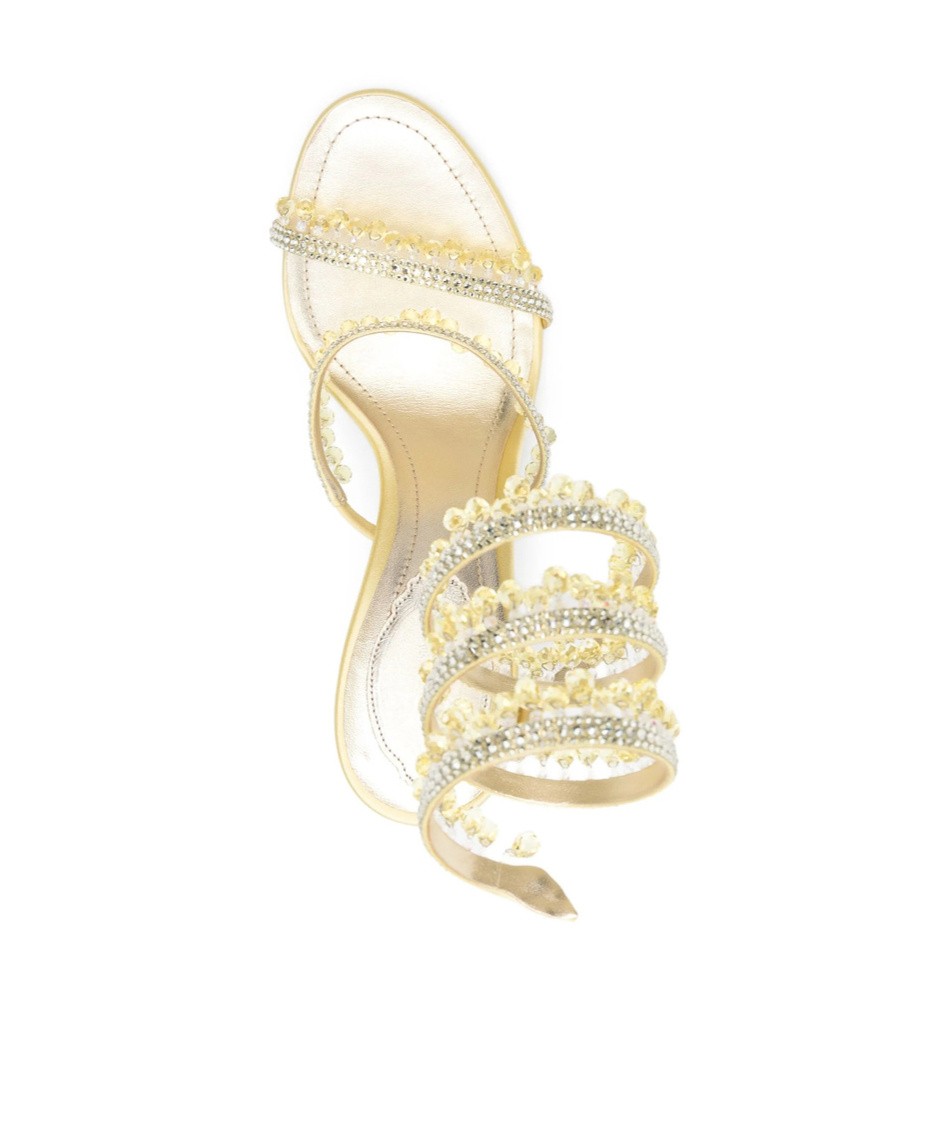 René Caovilla Caovilla High-heeled Sandals In Gold