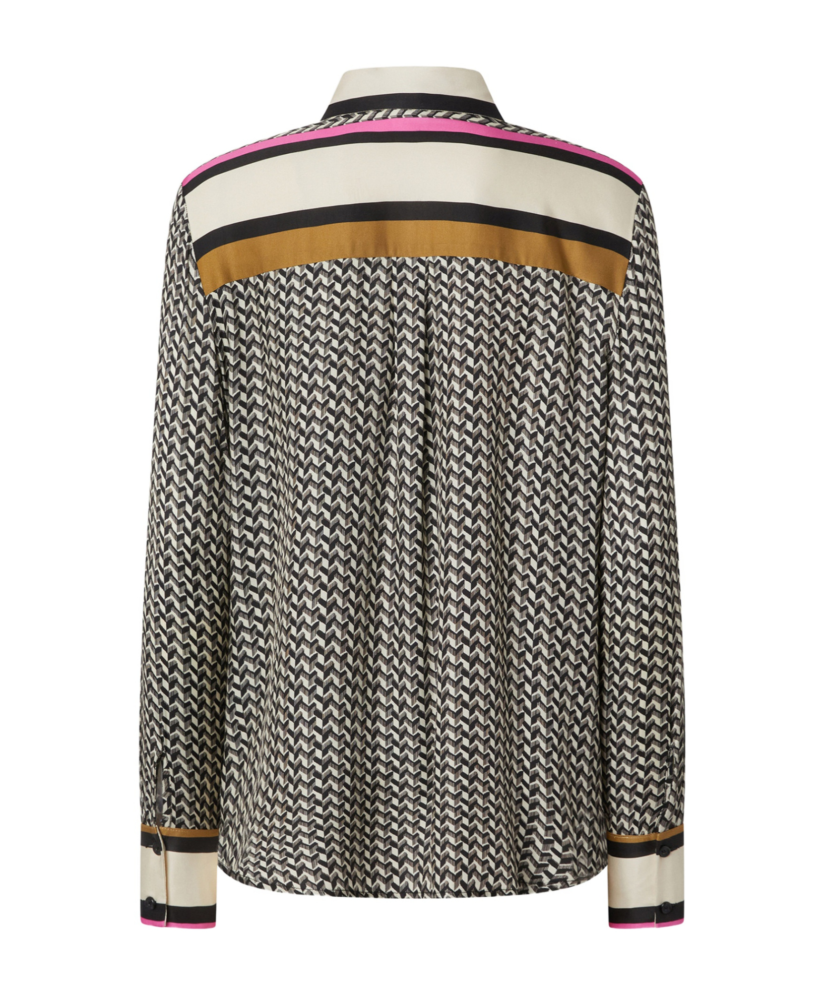 Pinko New Nora Geometric-print Shirt In Black