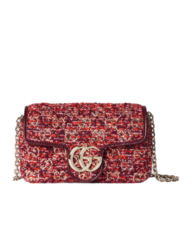 Gucci Gg Marmont Mini Shoulder Bag In Red