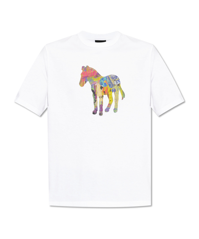 Shop Ps By Paul Smith Craft Zebra T-shirt In White