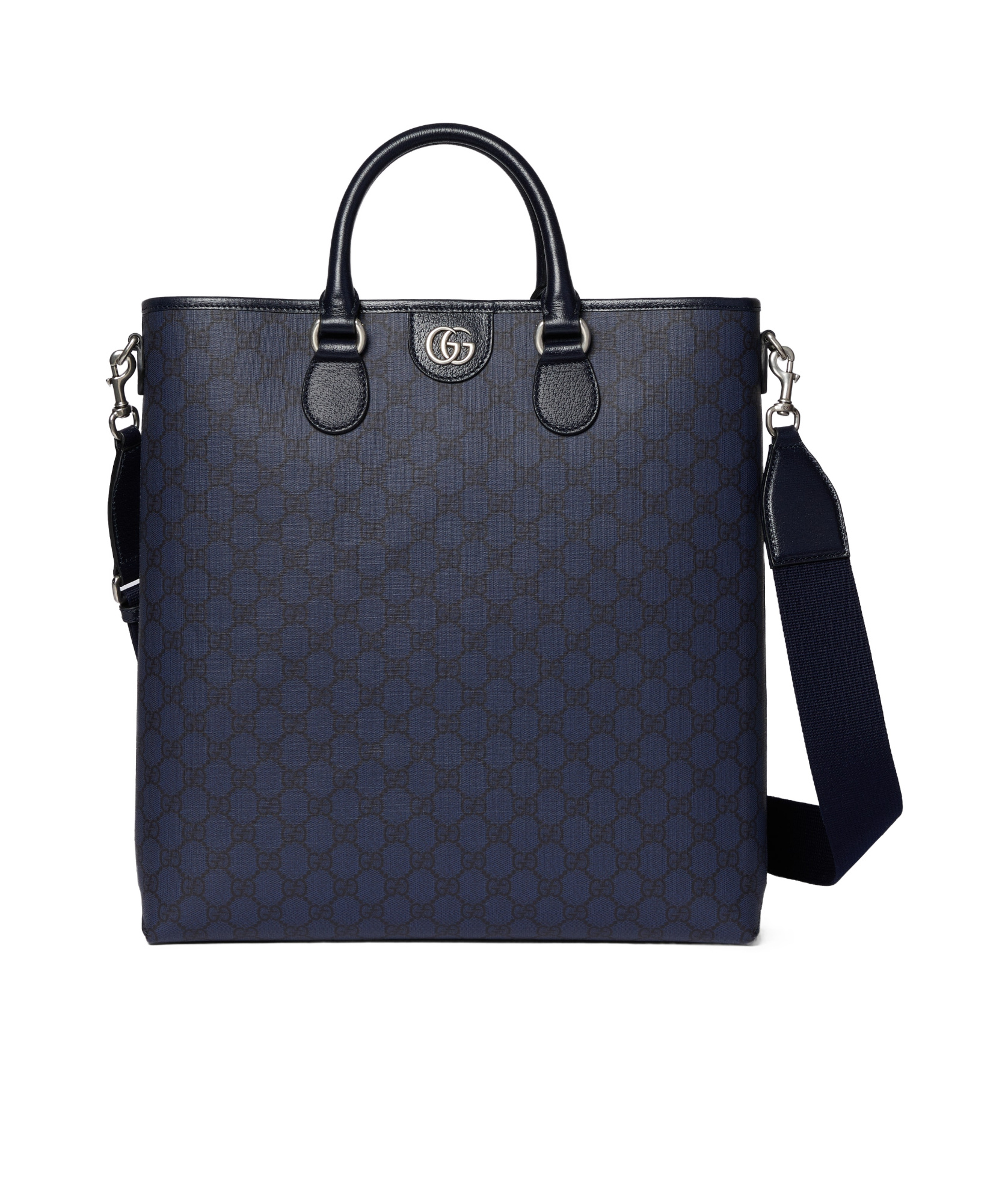 Gucci Ophidia Tote Bag In Blue And Dark Blue