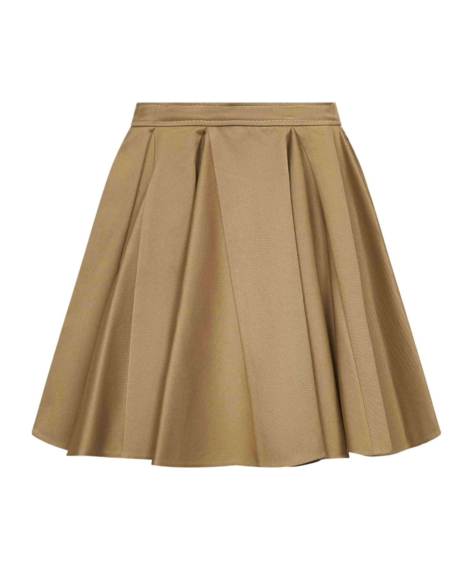 Marni Women Beige Cotton Twill Mini Skirt In Brown
