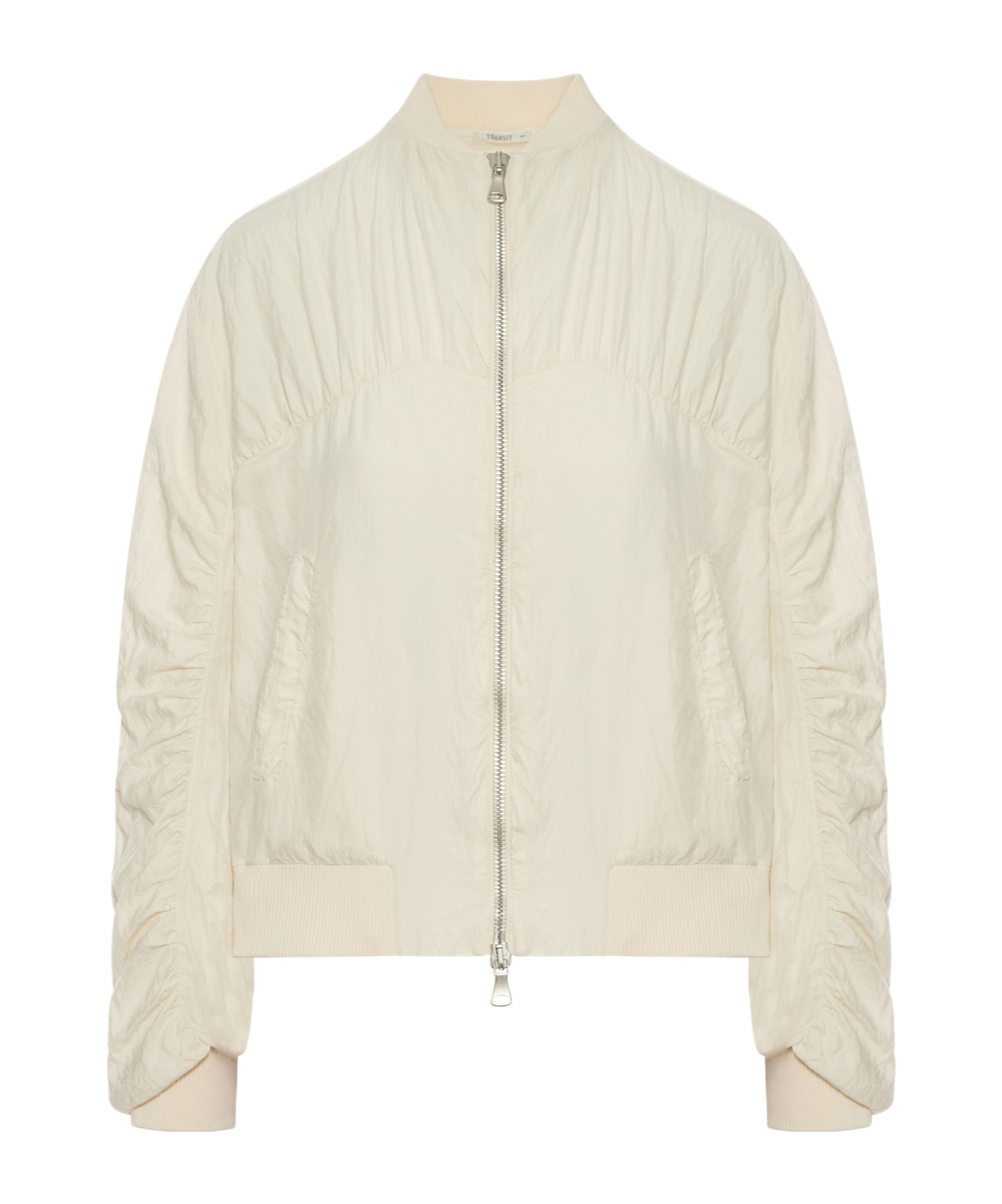 Transit Silk Blend Blouson In Sand-colored