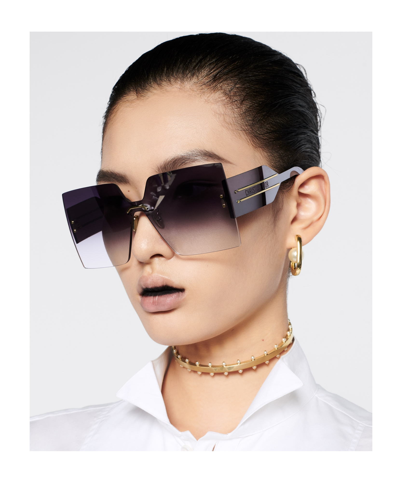 Dior Square Sunglasses In Gray