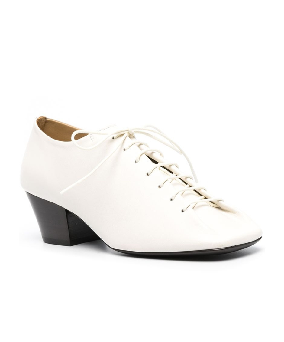 Lemaire Lace-up Tapered Heel Pumps In White