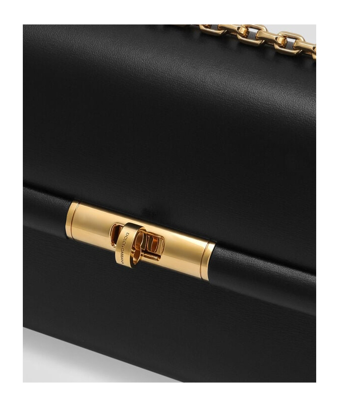 Dolce & Gabbana Marlene Mini Leather Shoulder Bag In Black
