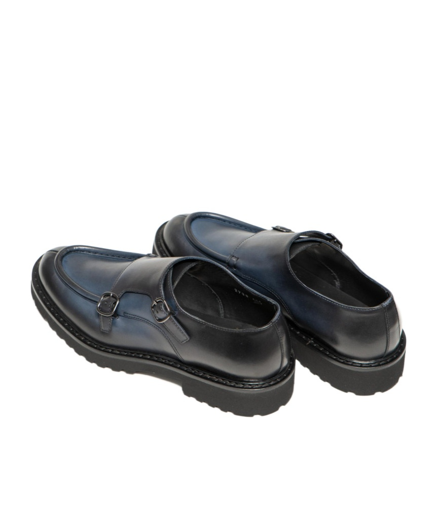 Doucal's Double-buckle Monk Shoes In Black