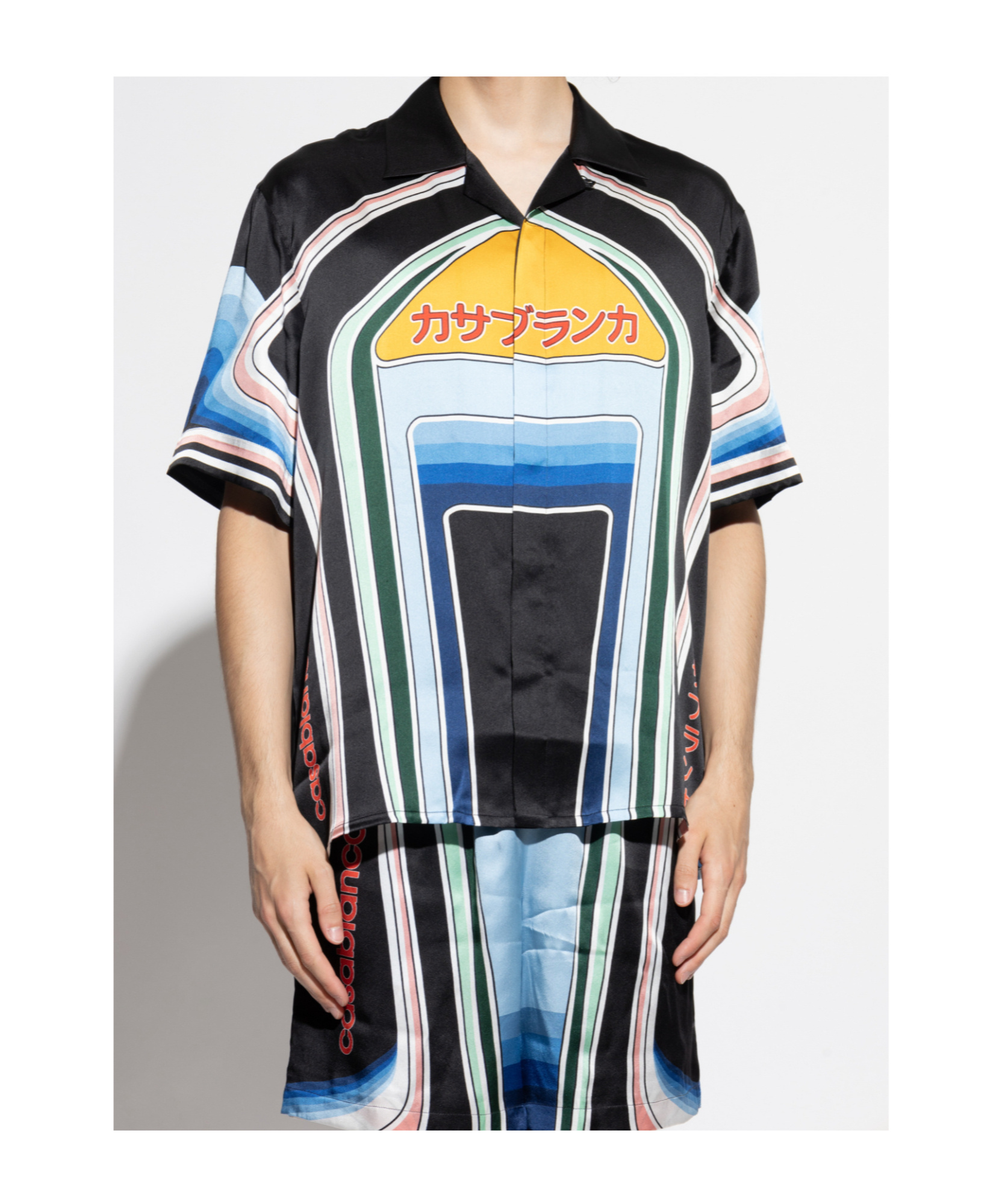 Casablanca Short Sleeve Cuban Collar Shirt In Multi