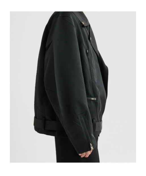 Jil Sander Duchess Zip-up Jacket In Black