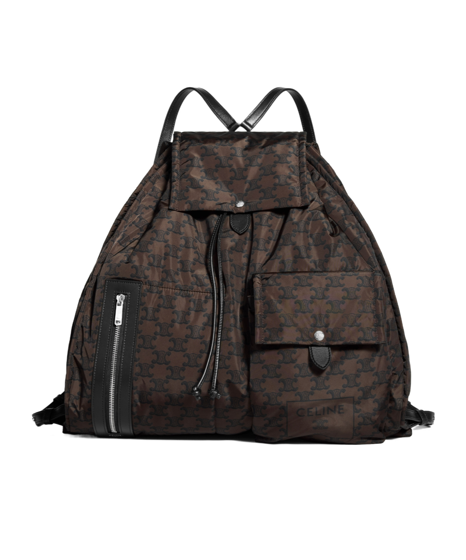 Celine Backpack  Padded In Nylon And Calfskin In Black