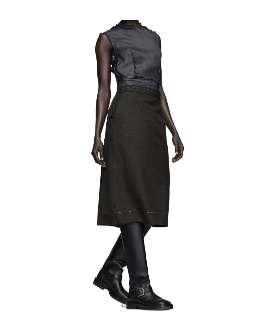 Maison Margiela Panelled Pencil Dress In Multi