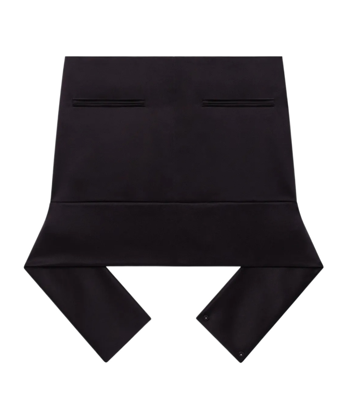Courrèges Reversed Belt Satin Mini Skirt In Black