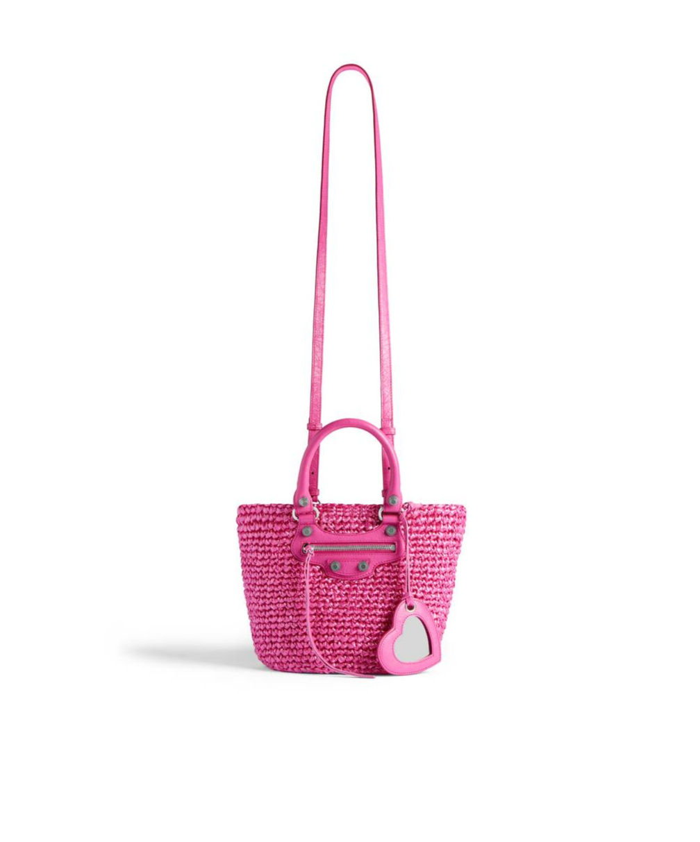 Balenciaga Le Cagole Panier Tote Bag Fuchsia In Pink