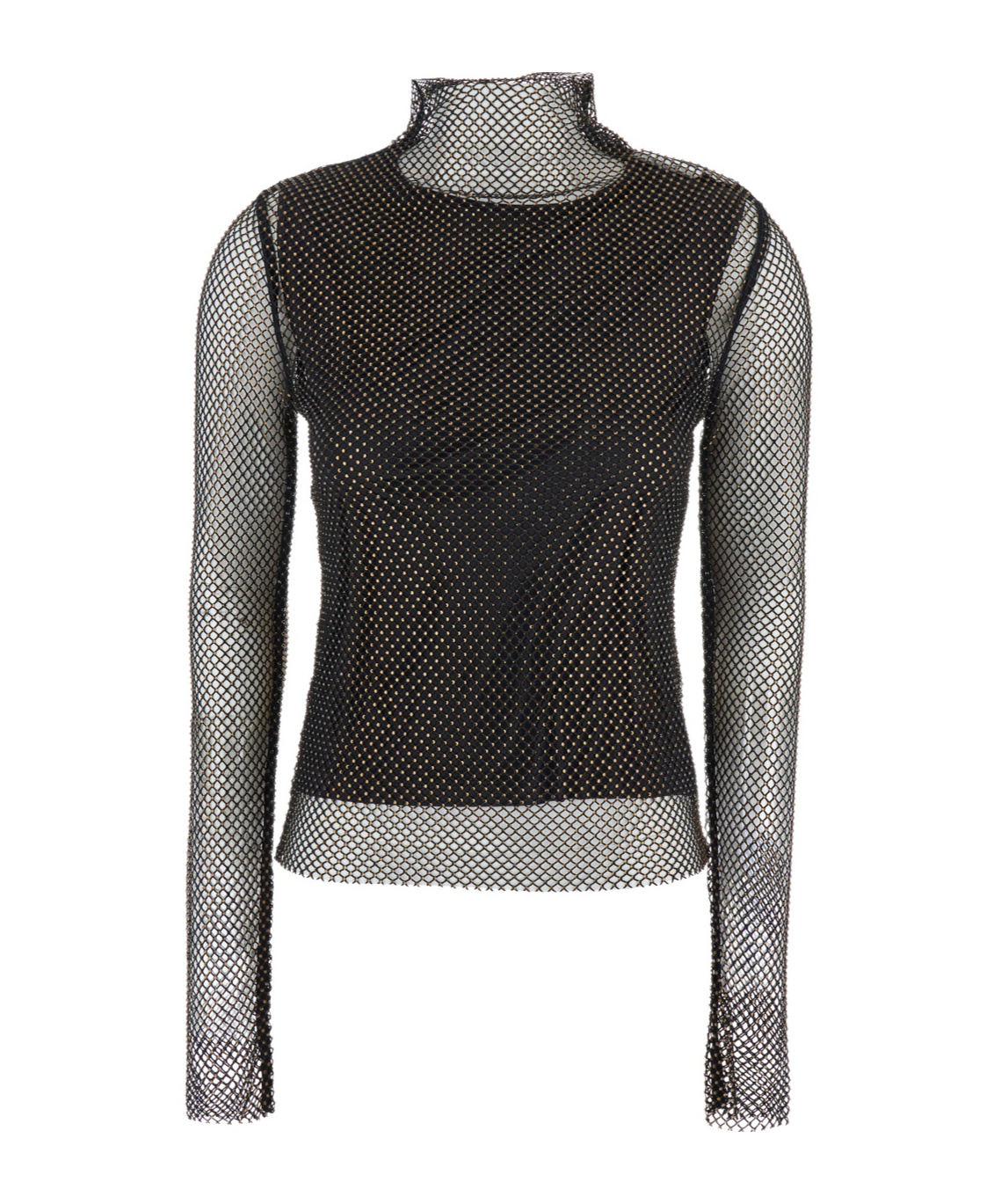 Sportmax Valdai Embellished Fishnet Crop Top