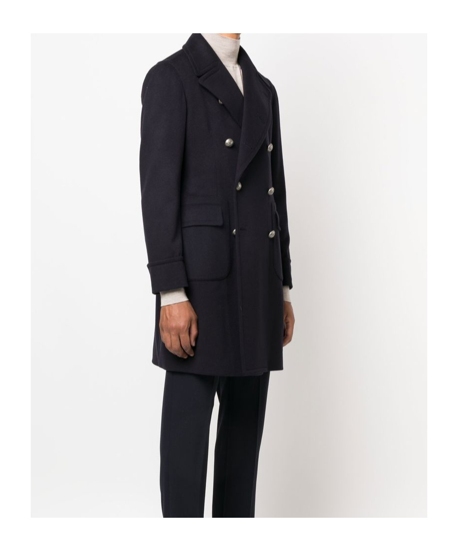 Tagliatore Double-breasted Coat In Black