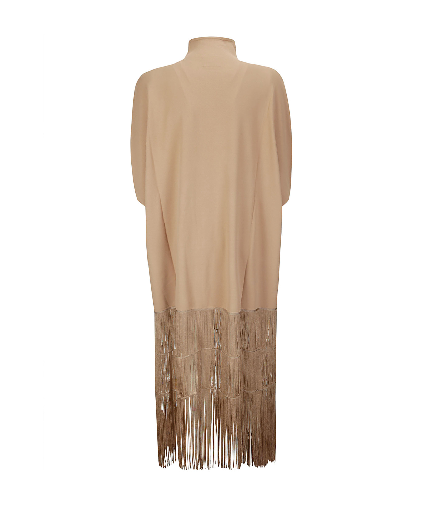 Khaite Olson Fringed Maxi Dress In Nude