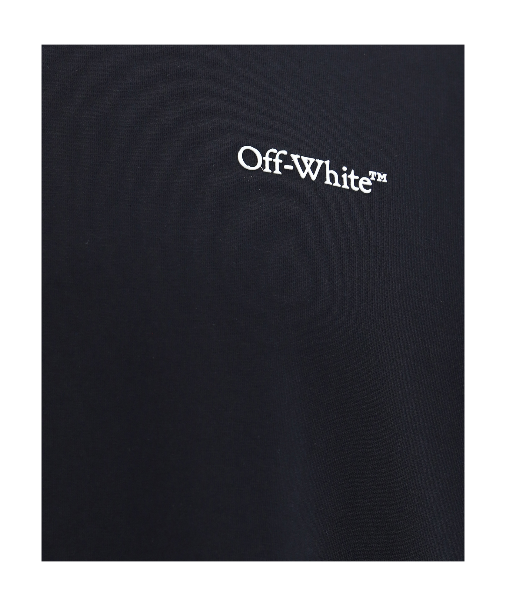 Off-white Graphic Print Short Sleeve Crew Neck T-shirt In Black