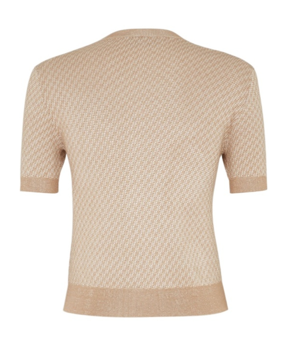 Fendi Short-sleeved Sweater In Nude