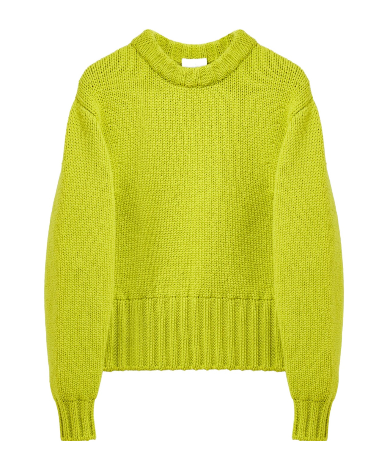 Alexander Mcqueen Round Neck Sweater In Yellow