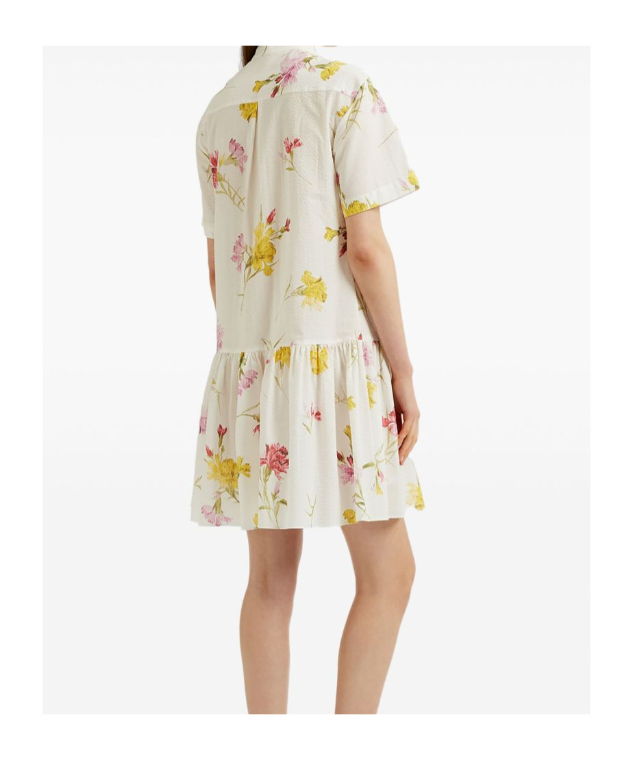 Shop Erdem Dress Linen Floral Design
