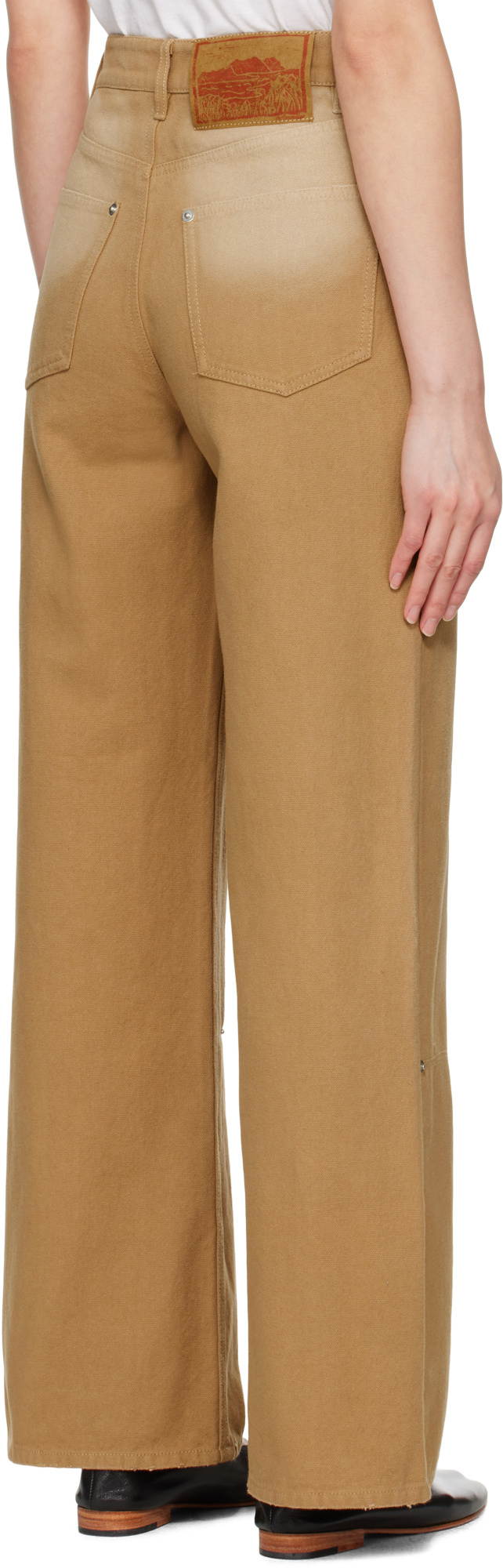 Holzweiler Tan Juno Workwear Trousers In Light Brown