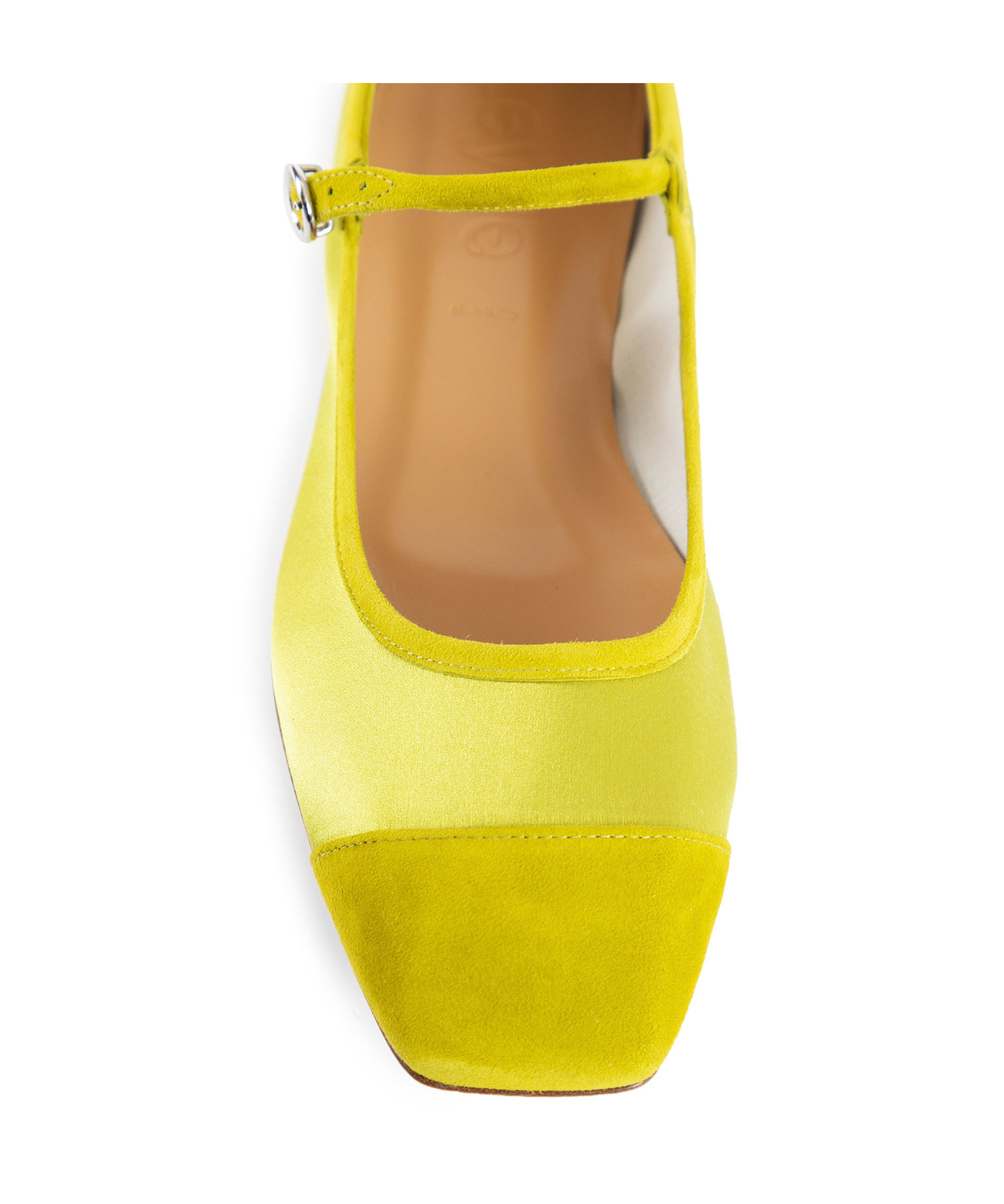 Aeyde Square Toe Flats In Yellow