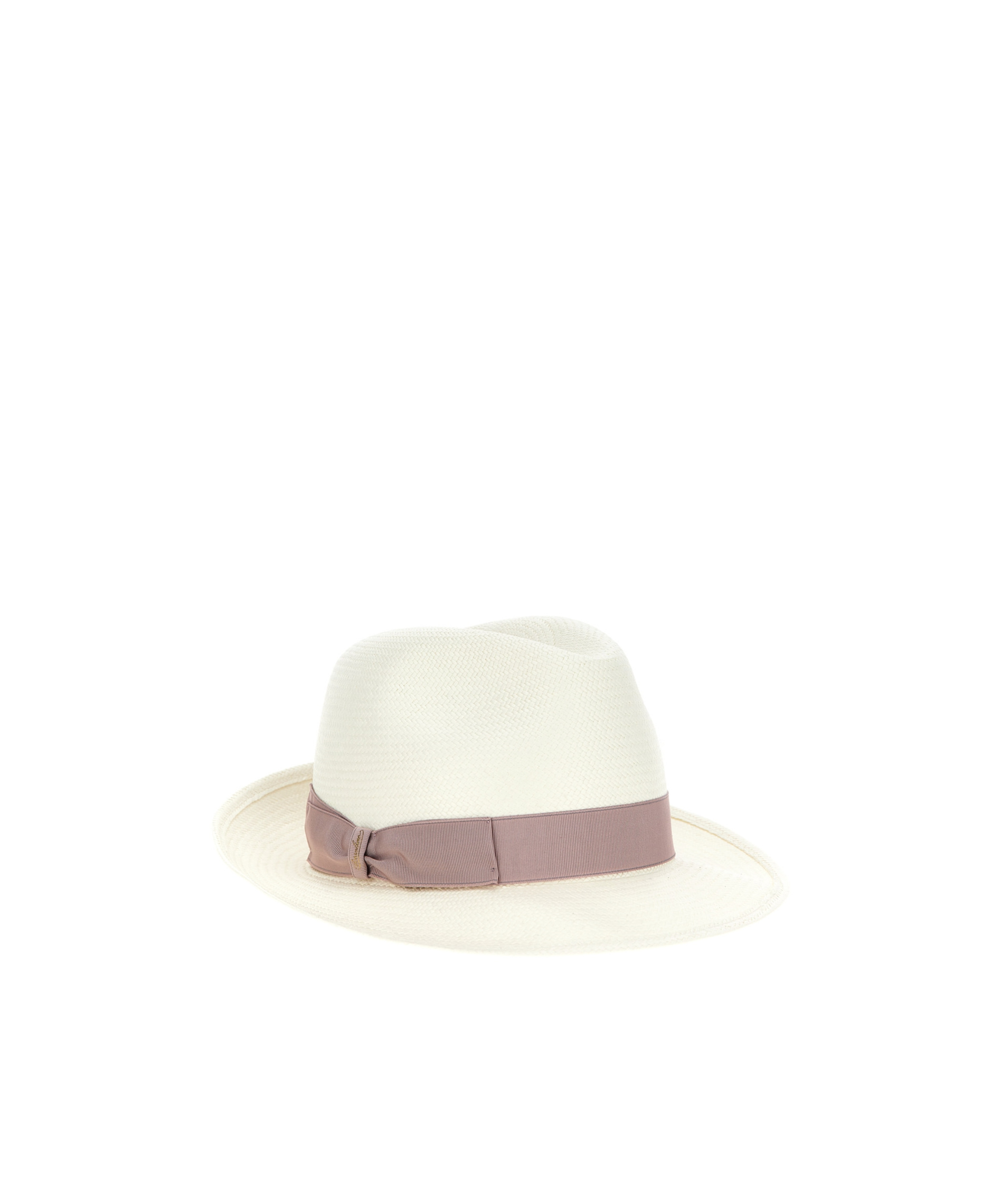 Borsalino Panamanian Soft-rimmed Hat In White
