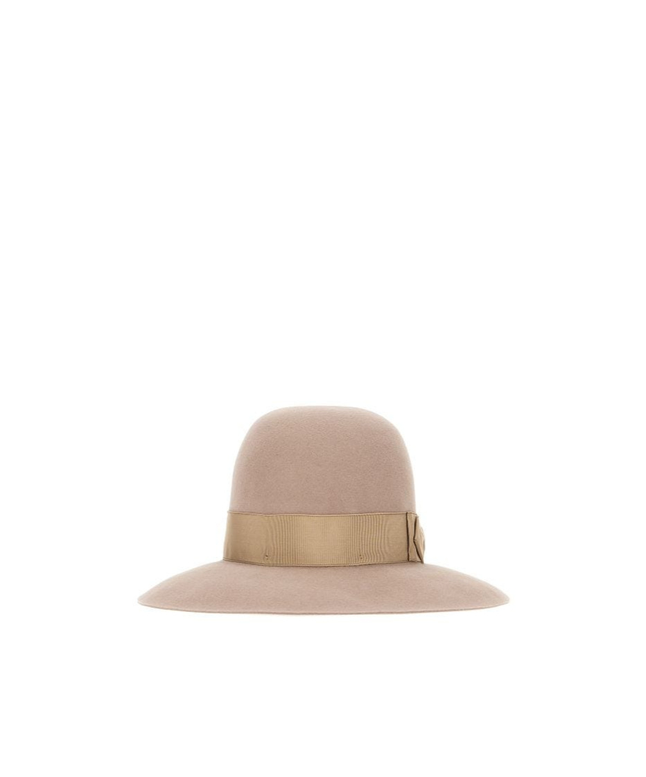 Borsalino Bow Decoration Hat In Nude