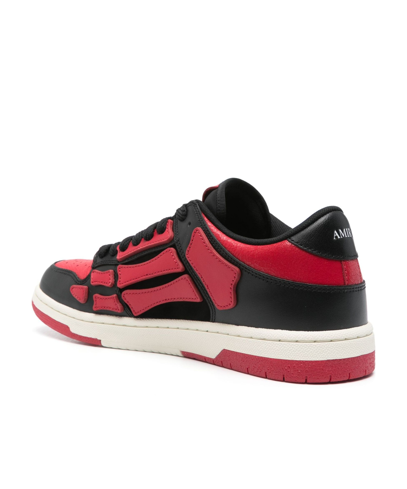 Amiri Two-tone Leather Skel Top Sneakers In Black