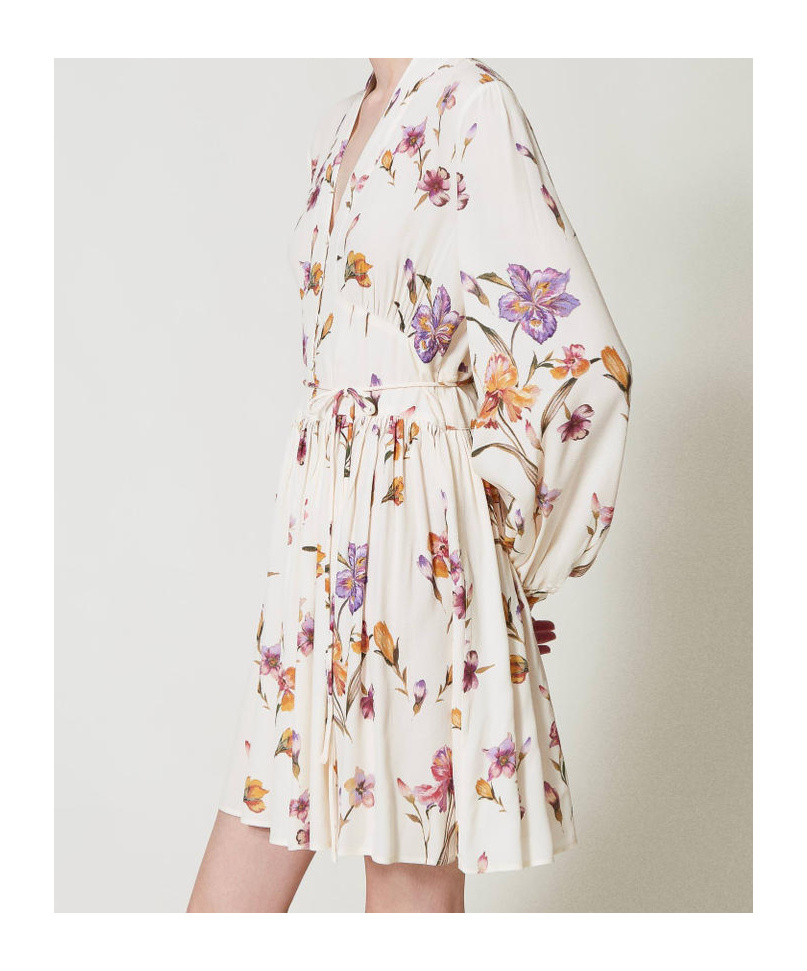 TWINSET FLORAL-PRINT MINI DRESS