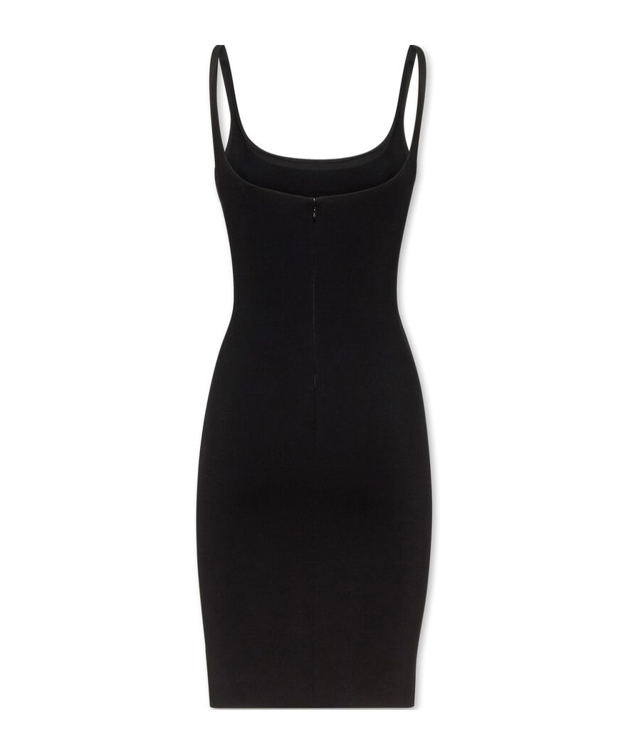 Dsquared2 Black Viscose Blend Mini Dress In Black