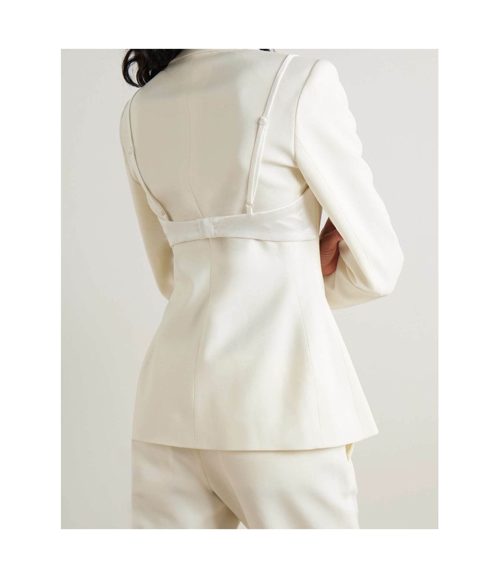 Acne Studios Long-sleeved Suit Coat In White